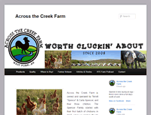 Tablet Screenshot of acrossthecreekfarm.com